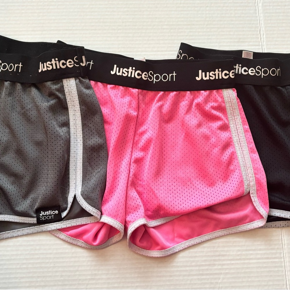 Justice Athletic Shorts 10/12 Lot of 3